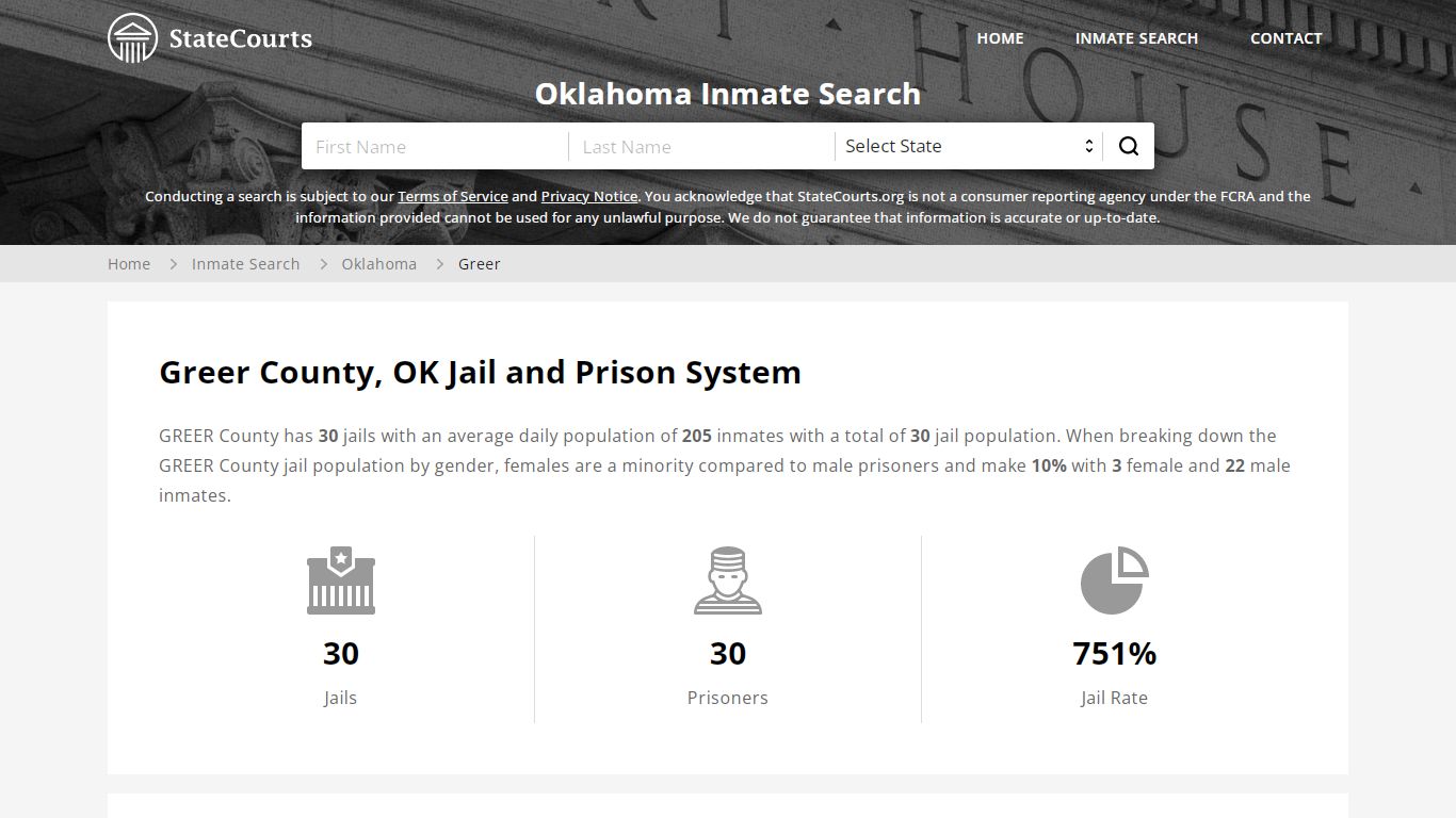 Greer County, OK Inmate Search - StateCourts